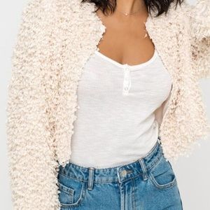 E & M confetti pom pom jacket